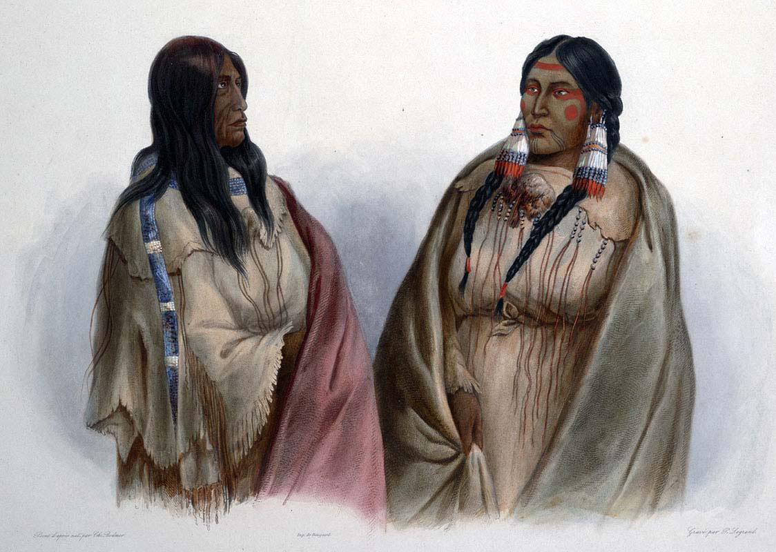 Woman of the Snake Tribe and Woman of the Cree Tribe